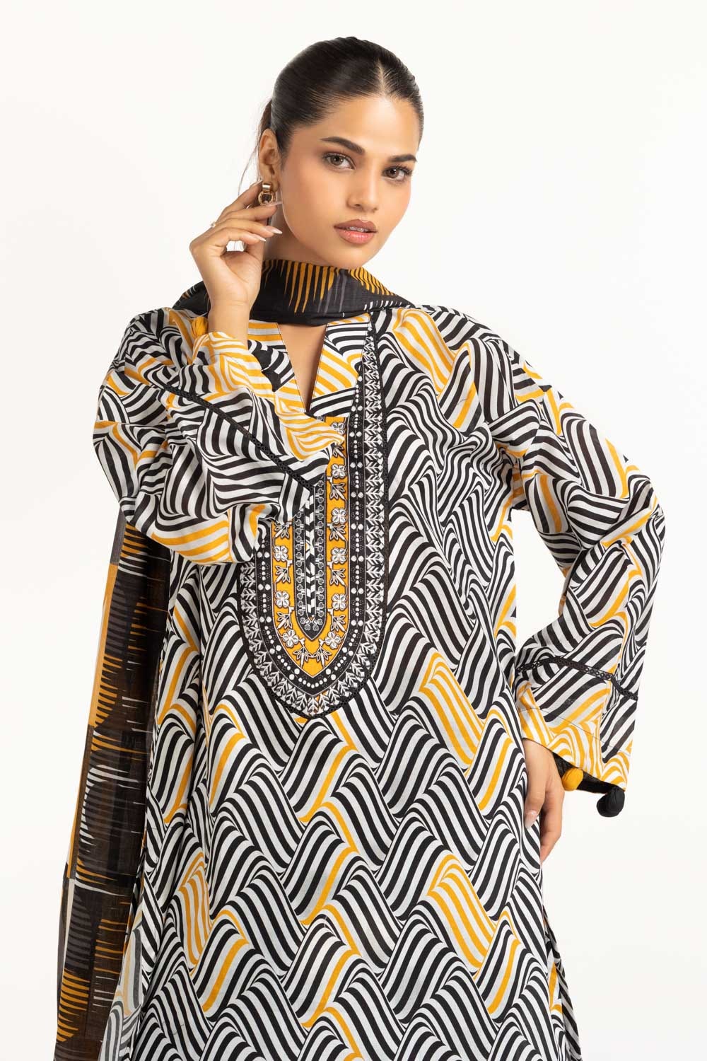Lawn Printed Shirt And Dupatta IUSTKD-730