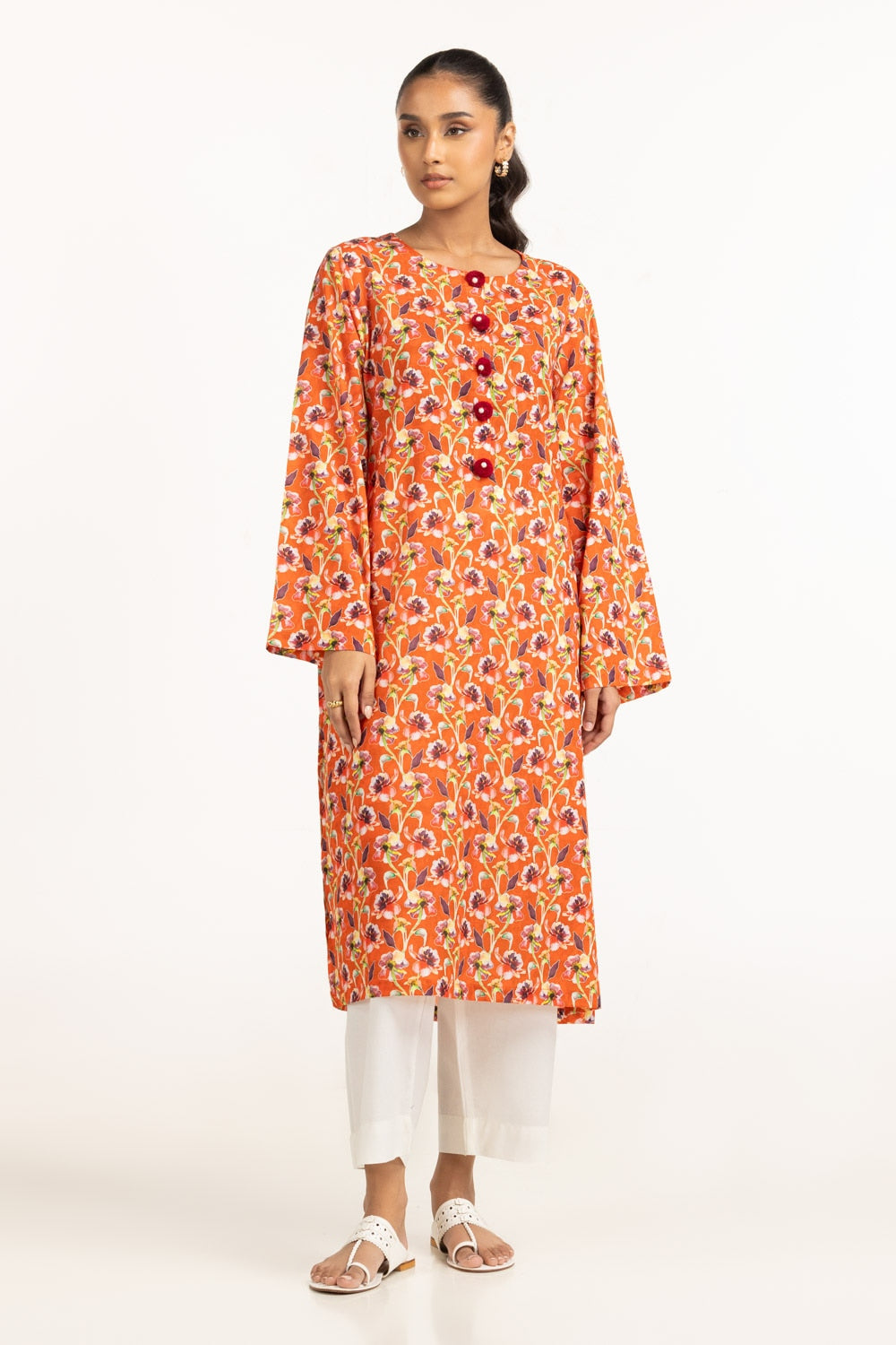 Lawn Printed Shirt IUSTK-685