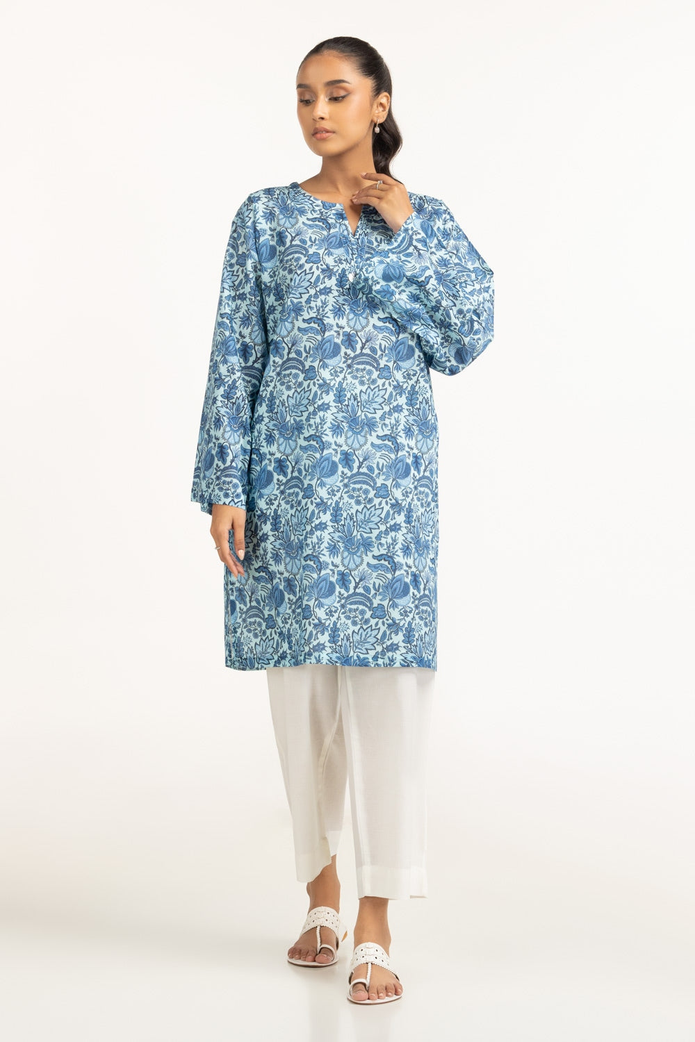 Lawn Printed Shirt IUSTK-690