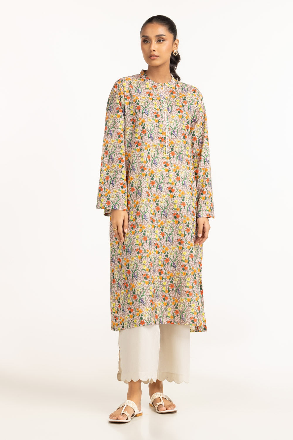 Lawn Printed Shirt IUSTK-696