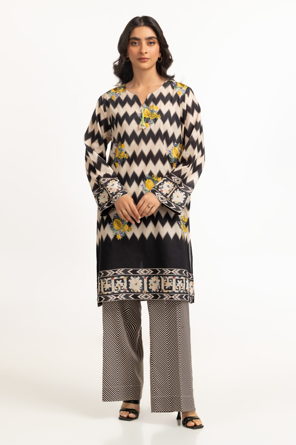 Lawn Printed With Embroidered Shirt And Trouser IUSTTS-692