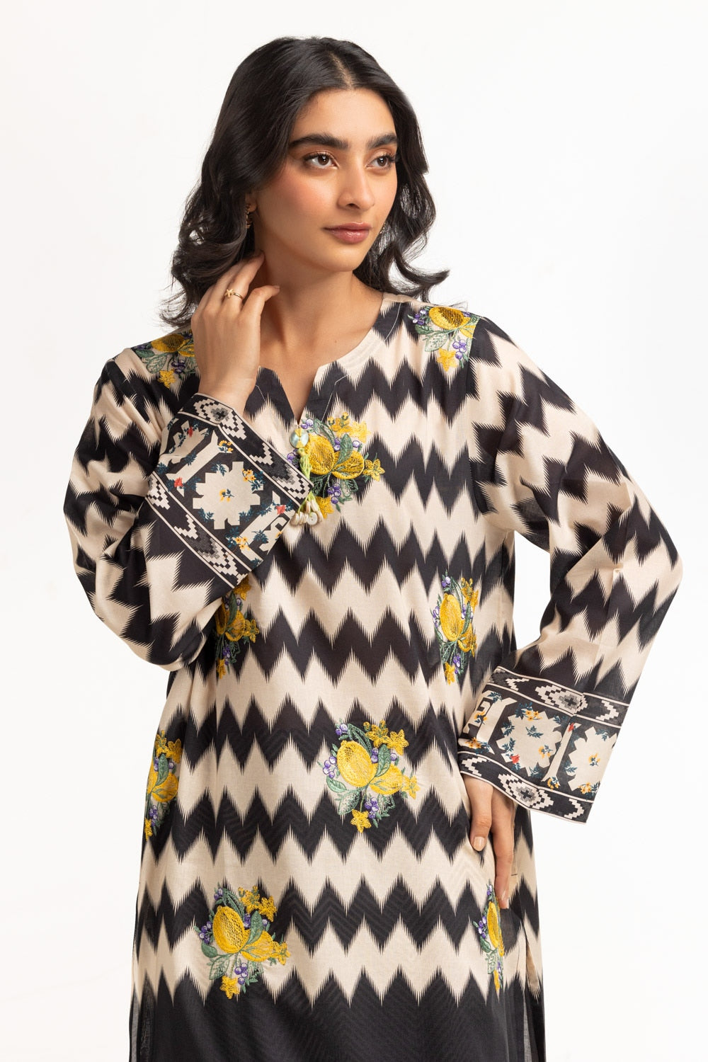 Lawn Printed With Embroidered Shirt And Trouser IUSTTS-692