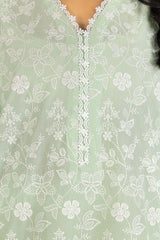 Lawn Schiffli Embroidered Shirt And Dyed Trouser IUSTTS-637