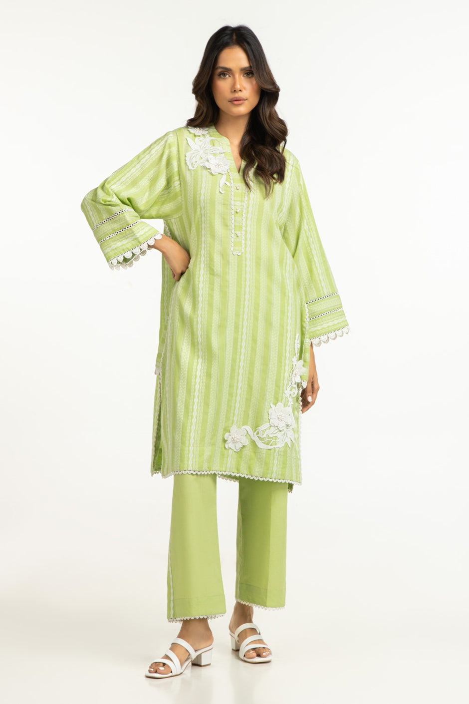 Leno Kara Embellished Co-Ord Set