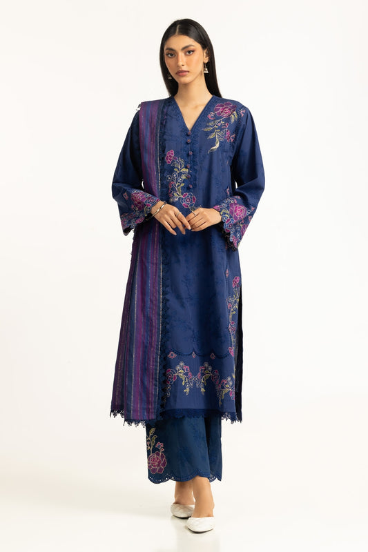 Leno Karha Lurex Embellished Dupatta IPD-44381