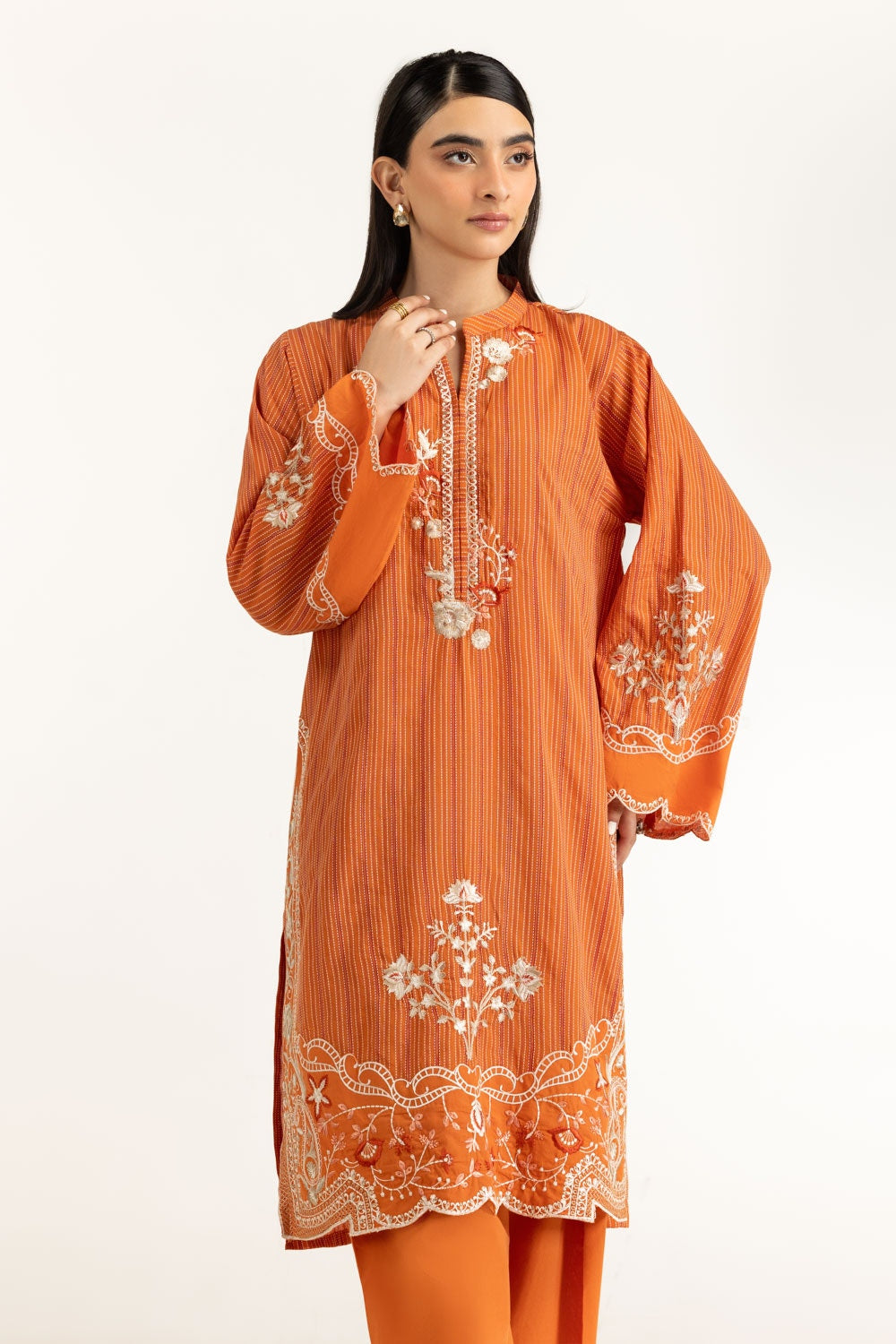 Leno Karha Lurex Embroidered Shirt And Trouser IPST-44382s