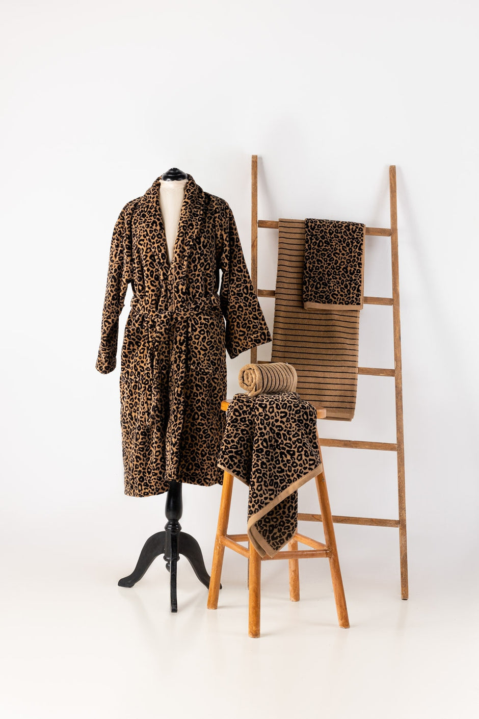Leopard Velour Bathrobe