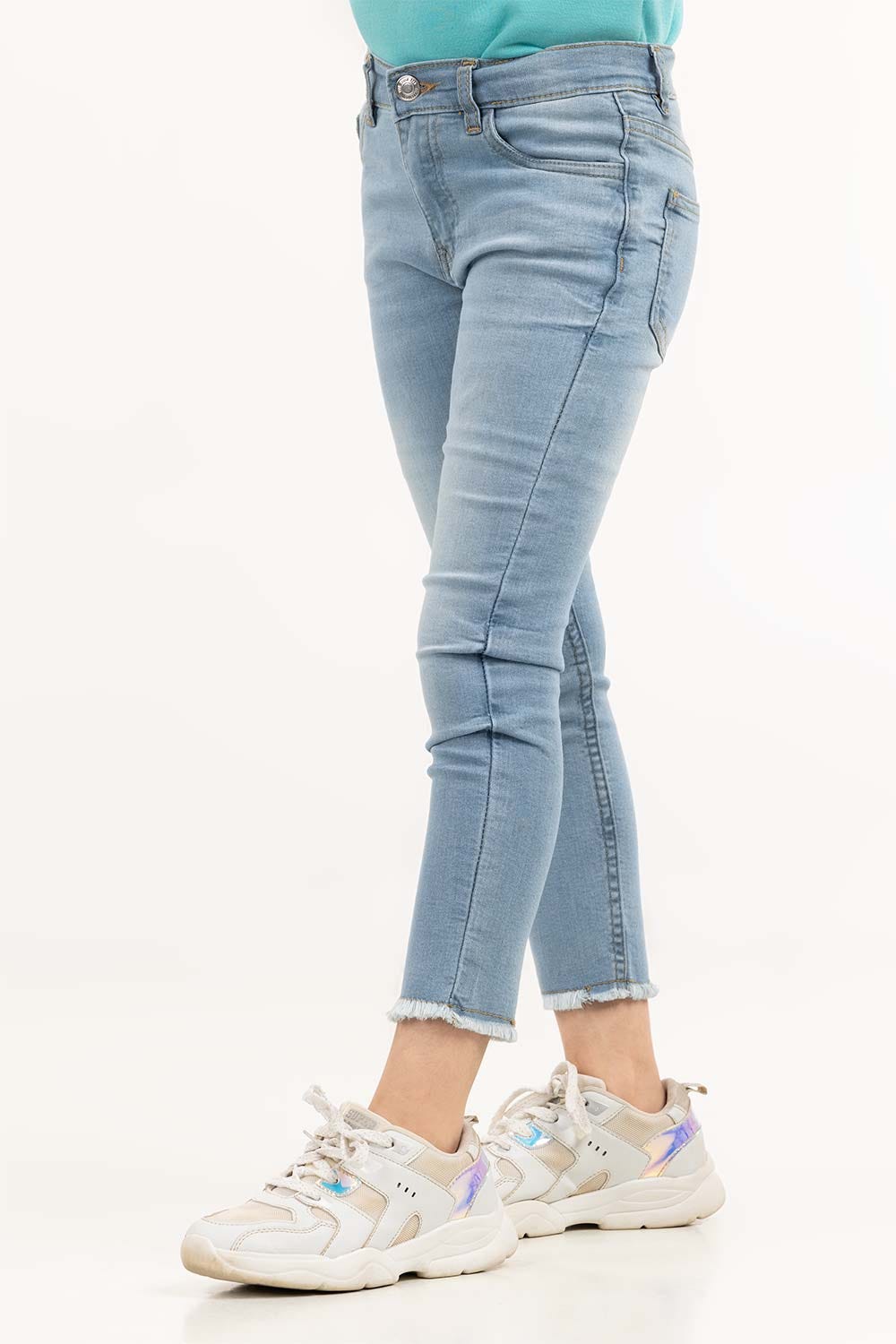 Junior Girl Light Blue Denim Jeans 224-421-002