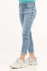 Junior Girl Light Blue Denim Jeans 224-421-002