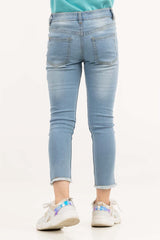 Junior Girl Light Blue Denim Jeans 224-421-002