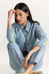 Light Blue Denim Jacket 224-210-029