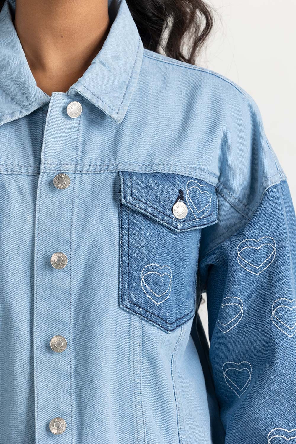 Light Blue Denim Jacket 224-210-035
