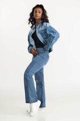 Light Blue Denim Jacket 224-210-035