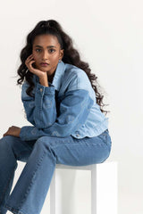 Light Blue Denim Jacket 224-210-035