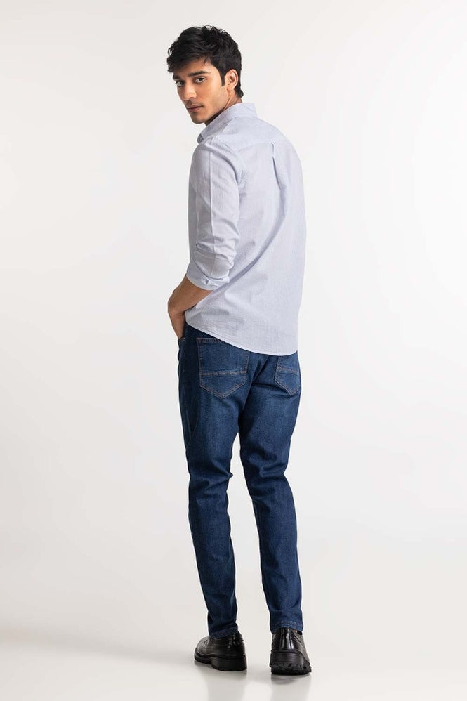 Light Blue Striped Casual Shirt MN-CS-SS24-001