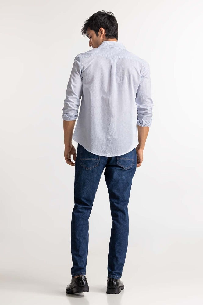 Light Blue Striped Casual Shirt MN-CS-SS24-001
