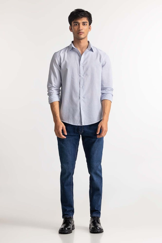 Light Blue Striped Casual Shirt MN-CS-SS24-001