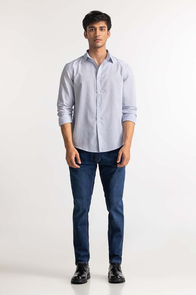 Light Blue Striped Casual Shirt MN-CS-SS24-001