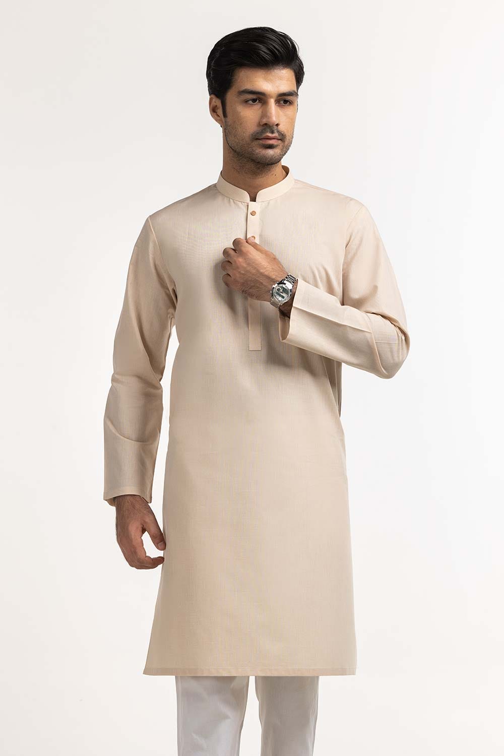 Light Brown Basic Kurta