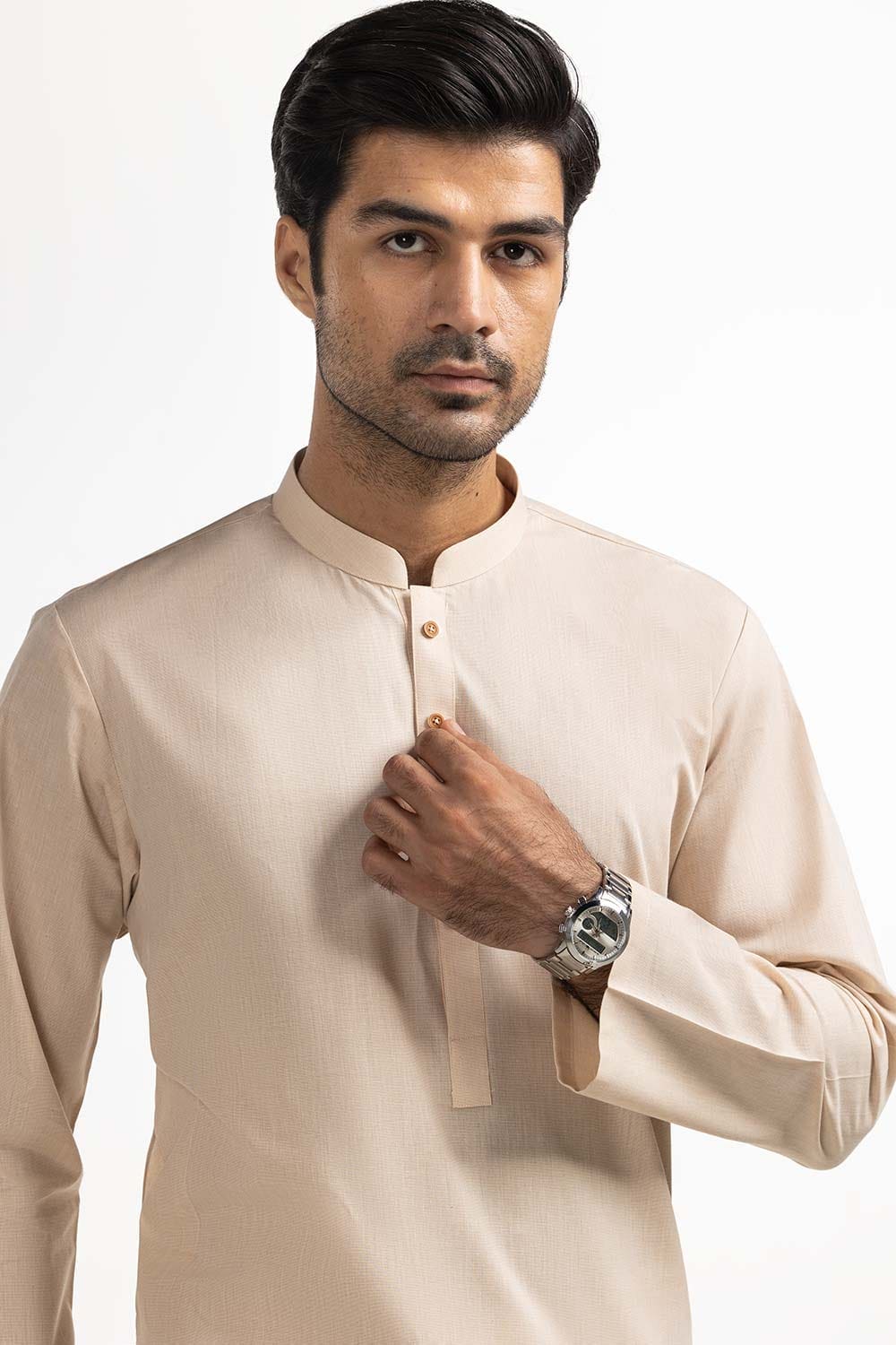 Light Brown Basic Kurta