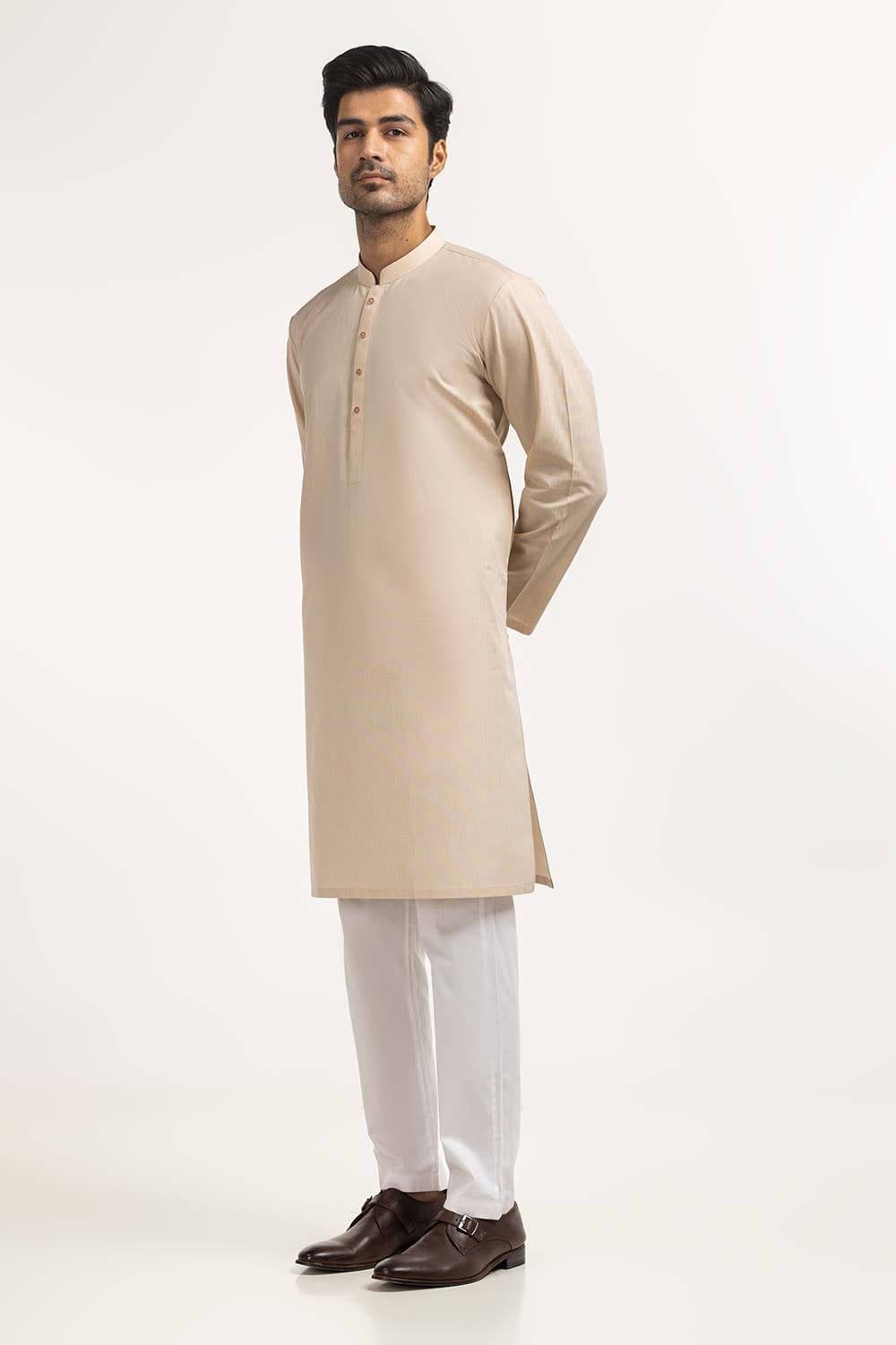 Light Brown Basic Kurta