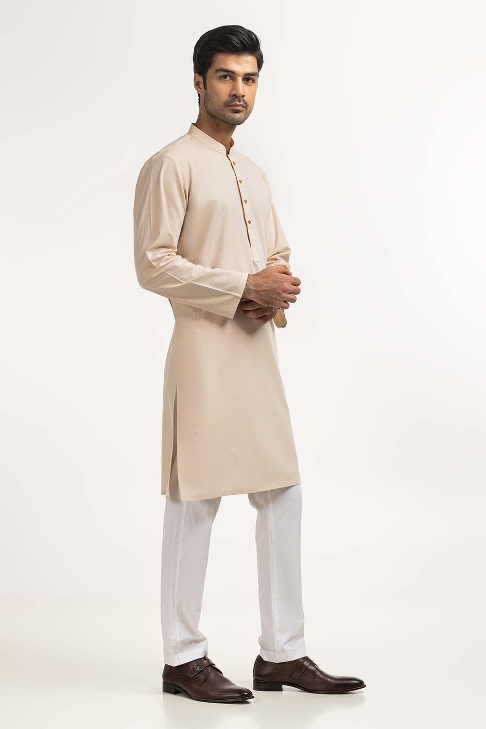 Light Brown Basic Kurta