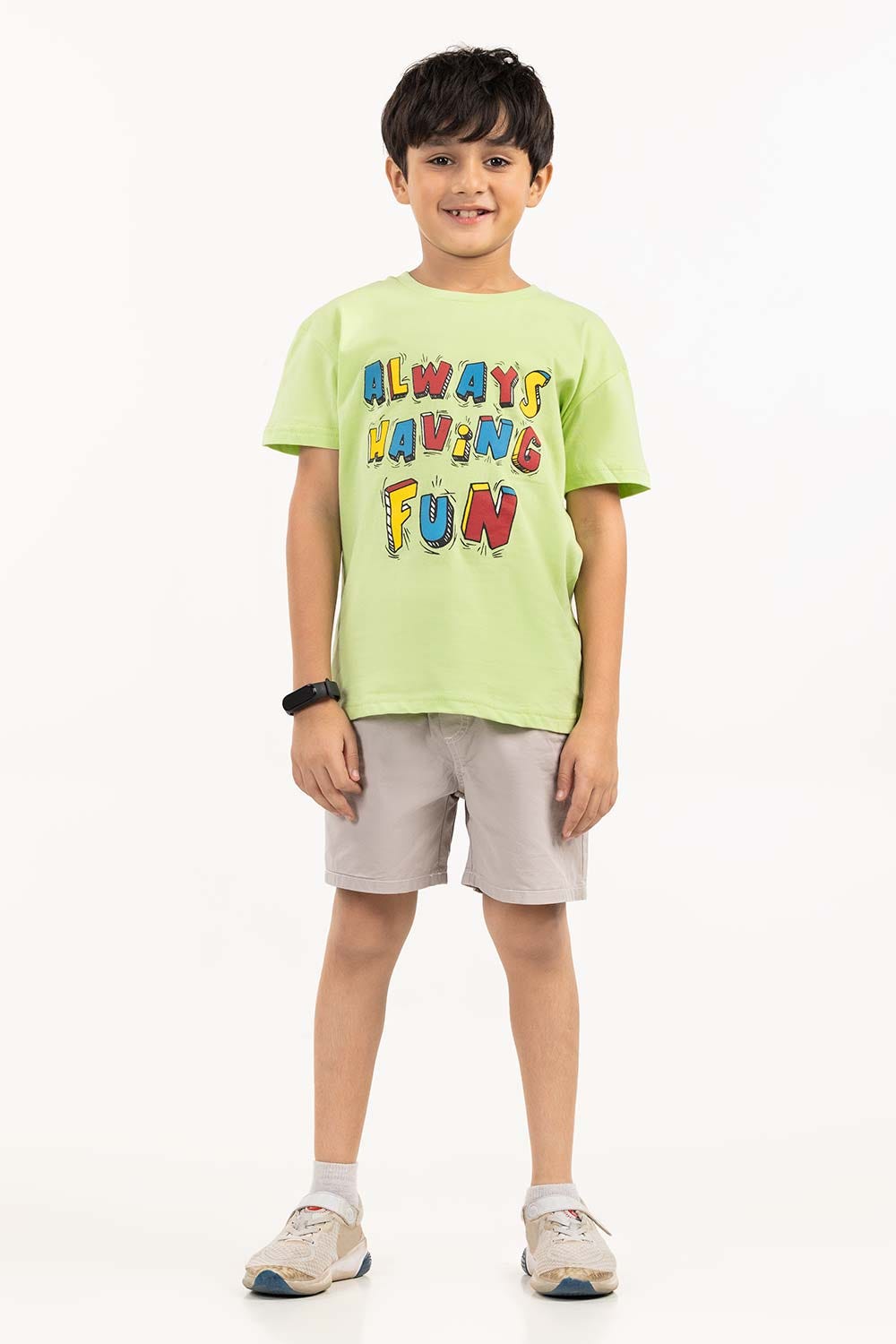 Toddler Boy Light Green Printed Knit Top TBKT-2210019