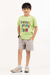 Toddler Boy Light Green Printed Knit Top TBKT-2210019