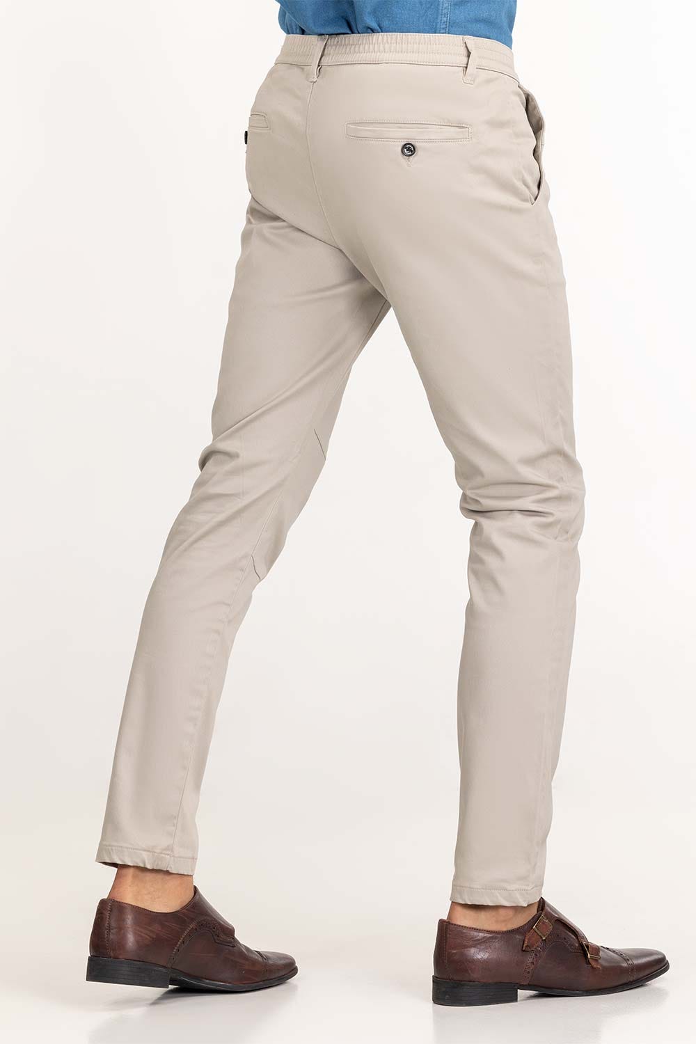 Light Grey Basic Dyed Khaki Pant TR-KHPD22-053