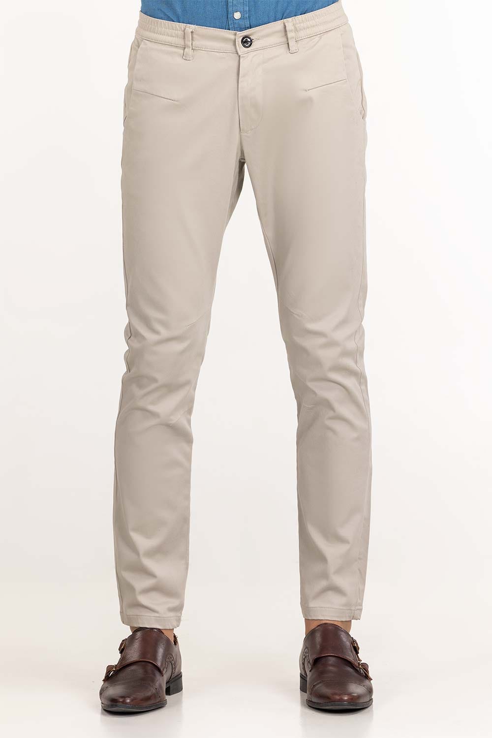 Light Grey Basic Dyed Khaki Pant TR-KHPD22-053
