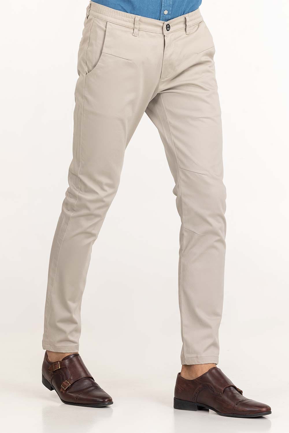 Light Grey Basic Dyed Khaki Pant TR-KHPD22-053