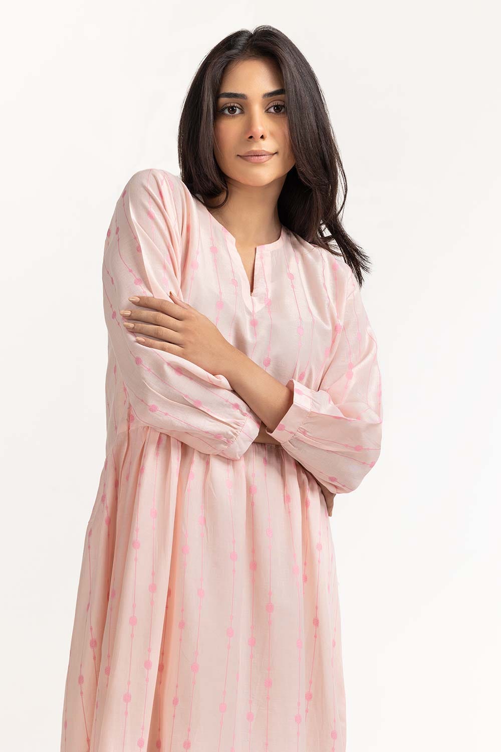 Light Pink Woven Dress 231-214-207