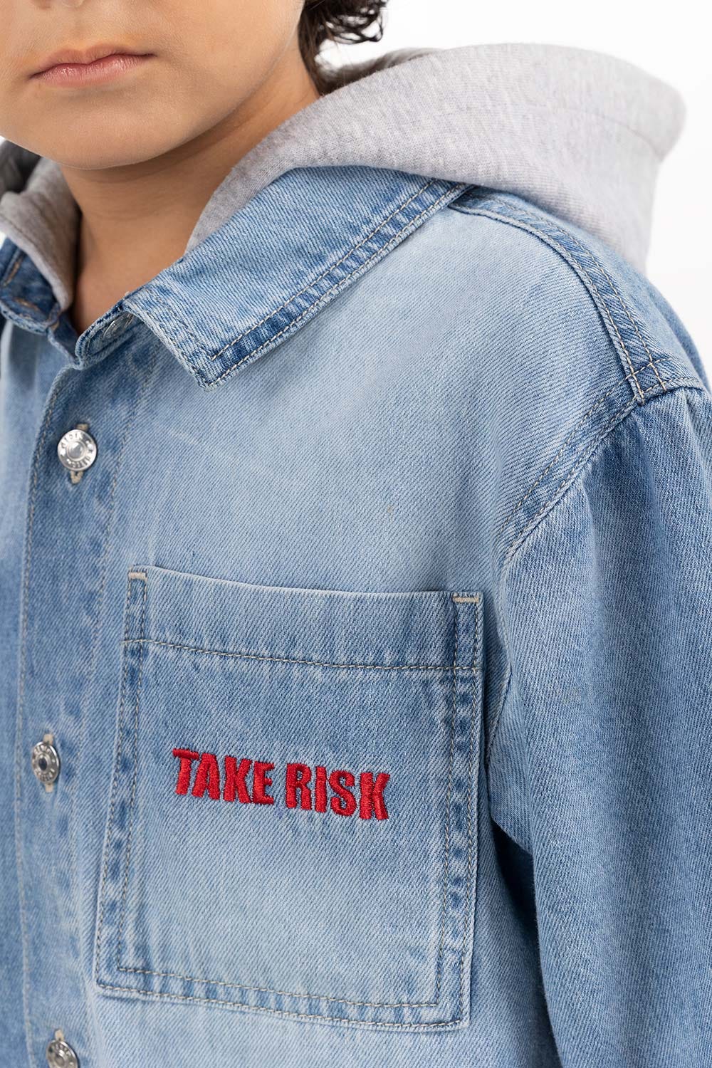 Junior Boy Light Wash Shirt 224 -317-002