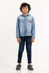 Junior Boy Light Wash Shirt 224 -317-002