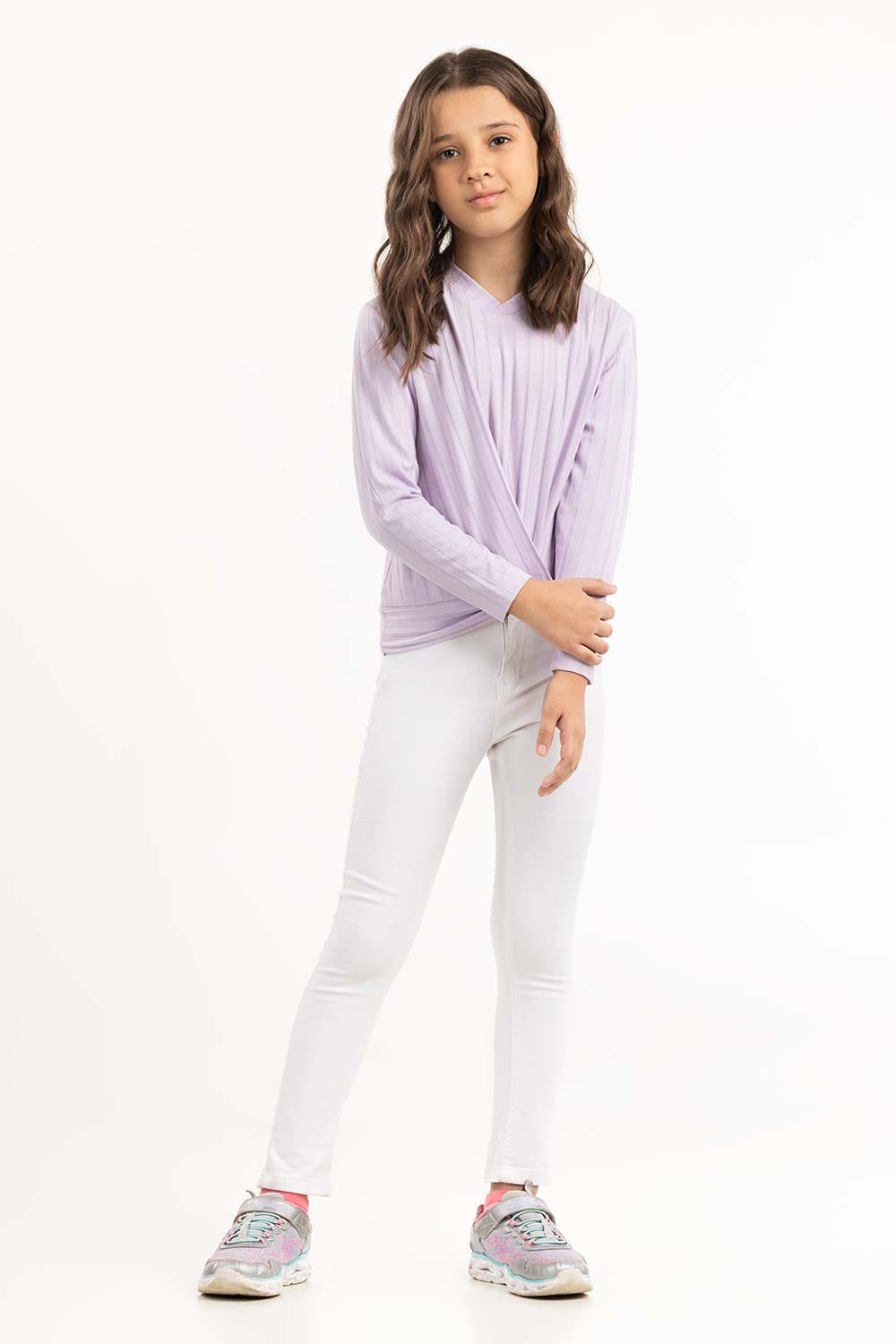Junior Girl Lilac Sweatshirt 224-413-038