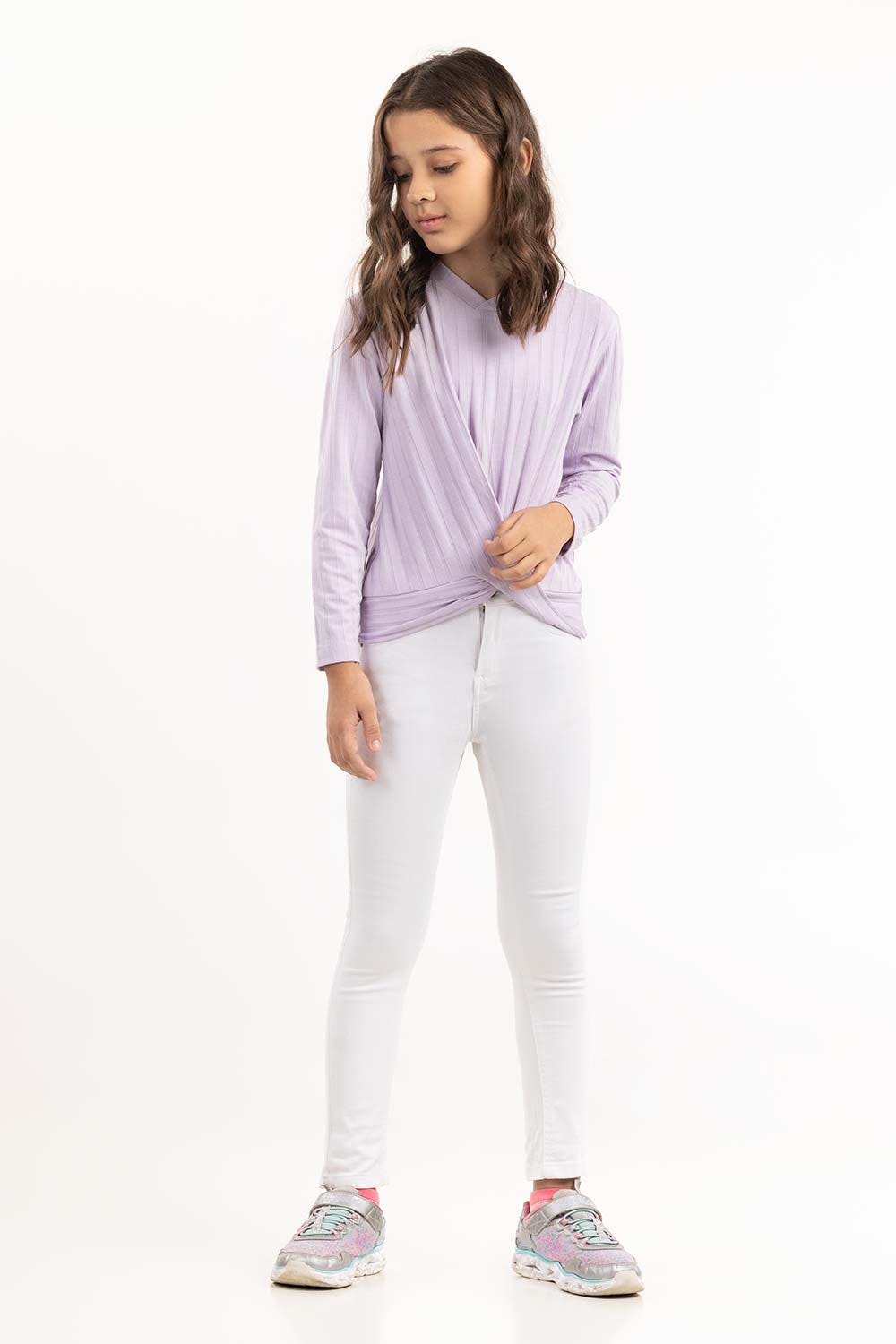 Junior Girl Lilac Sweatshirt 224-413-038