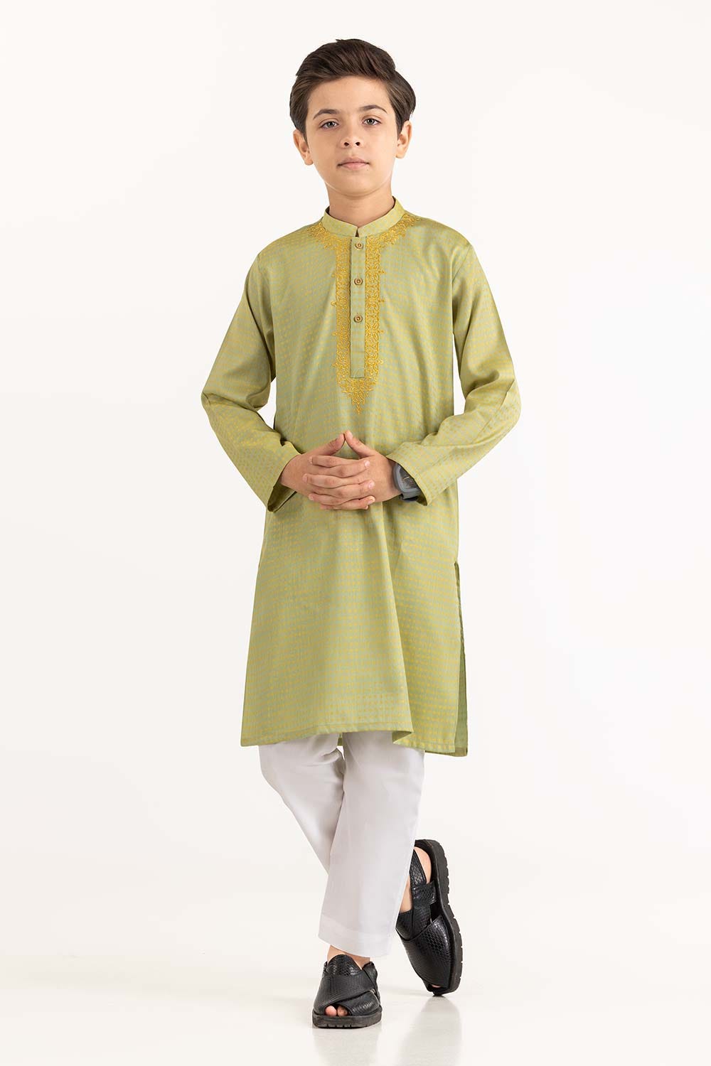 Lime Green Embroidered Kurta KR-KEMB22-020