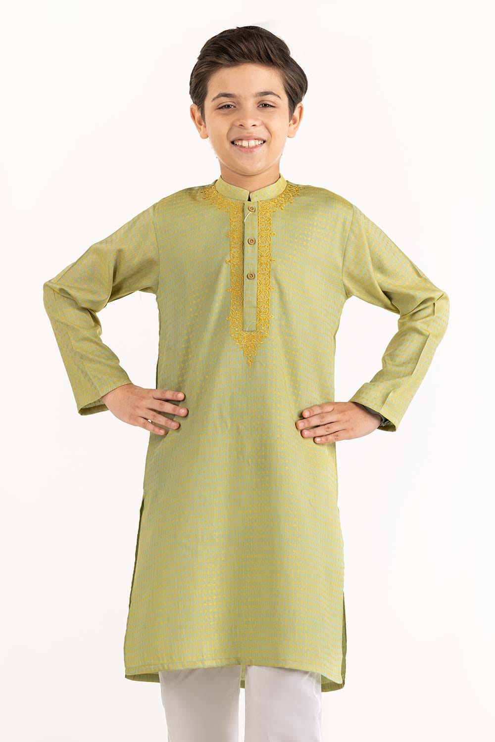 Lime Green Embroidered Kurta KR-KEMB22-020