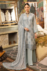 3 Piece Embroidered Swiss Voile Unstitched Suit with Embroidered Chiffon Dupatta and Inner LSV-42007