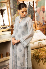3 Piece Embroidered Swiss Voile Unstitched Suit with Embroidered Chiffon Dupatta and Inner LSV-42007