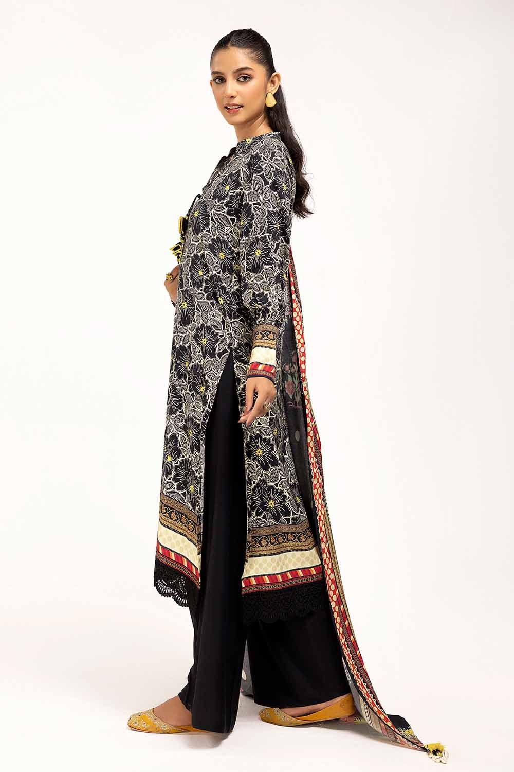 3 Piece Unstitched Printed Linen Suit LT-42001
