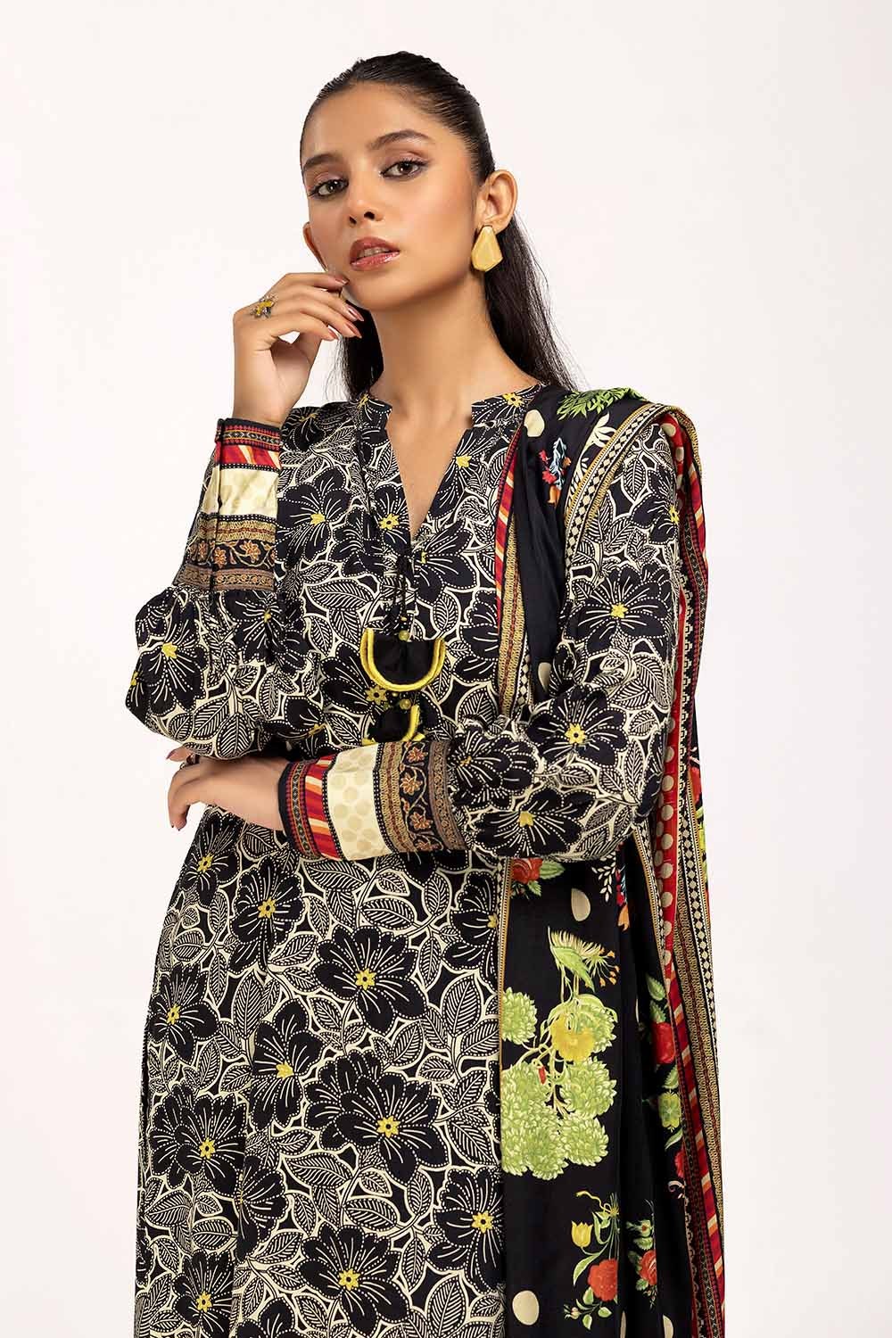 3 Piece Unstitched Printed Linen Suit LT-42001