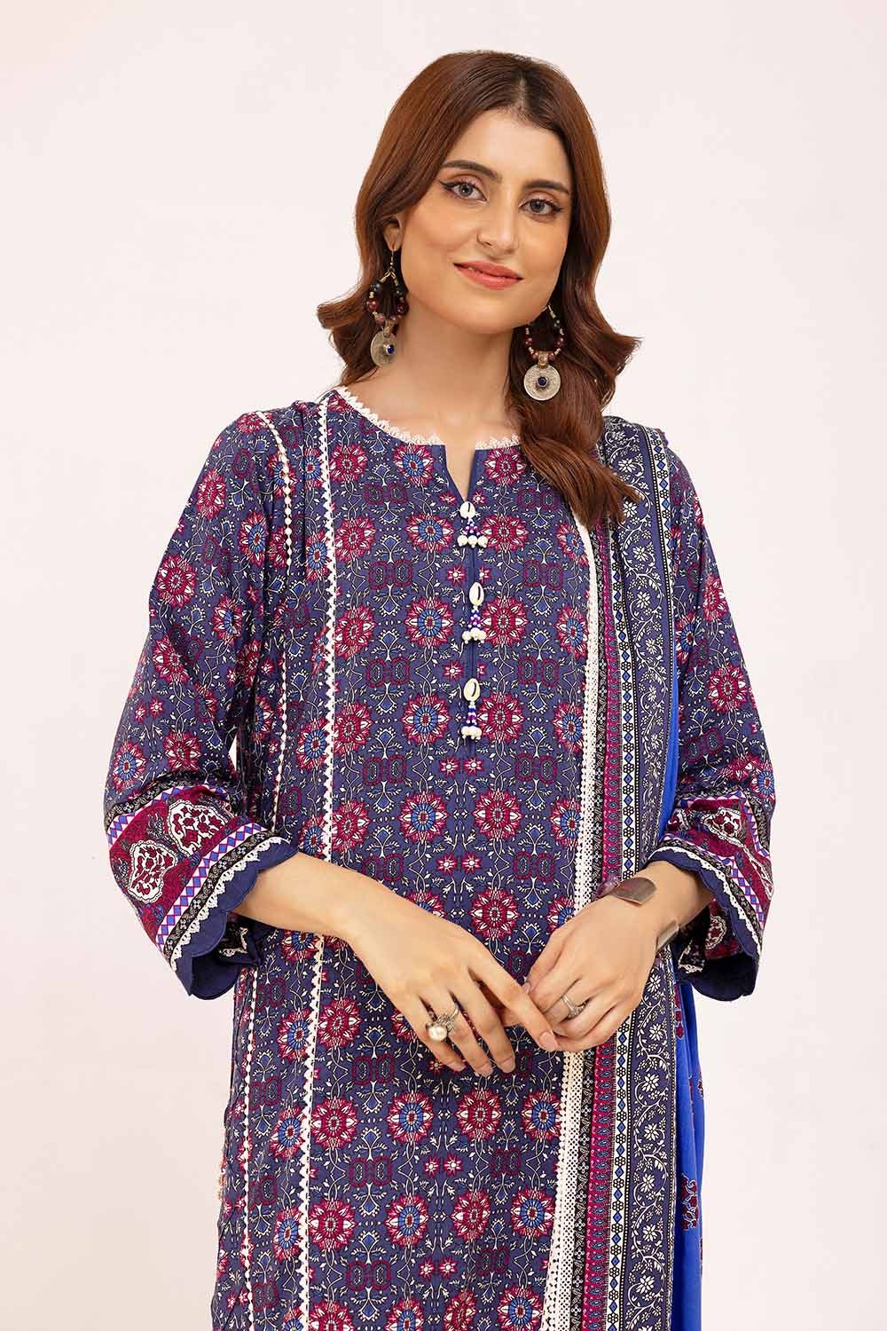 3 Piece Unstitched Printed Linen Suit LT-42008