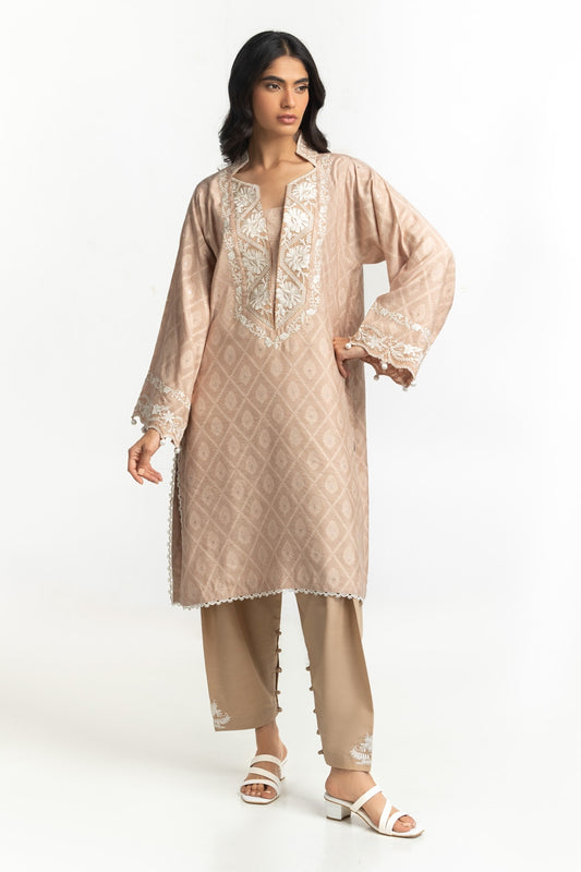 Lurex Jacquard Embroidered Shirt And Trouser IPST-44321