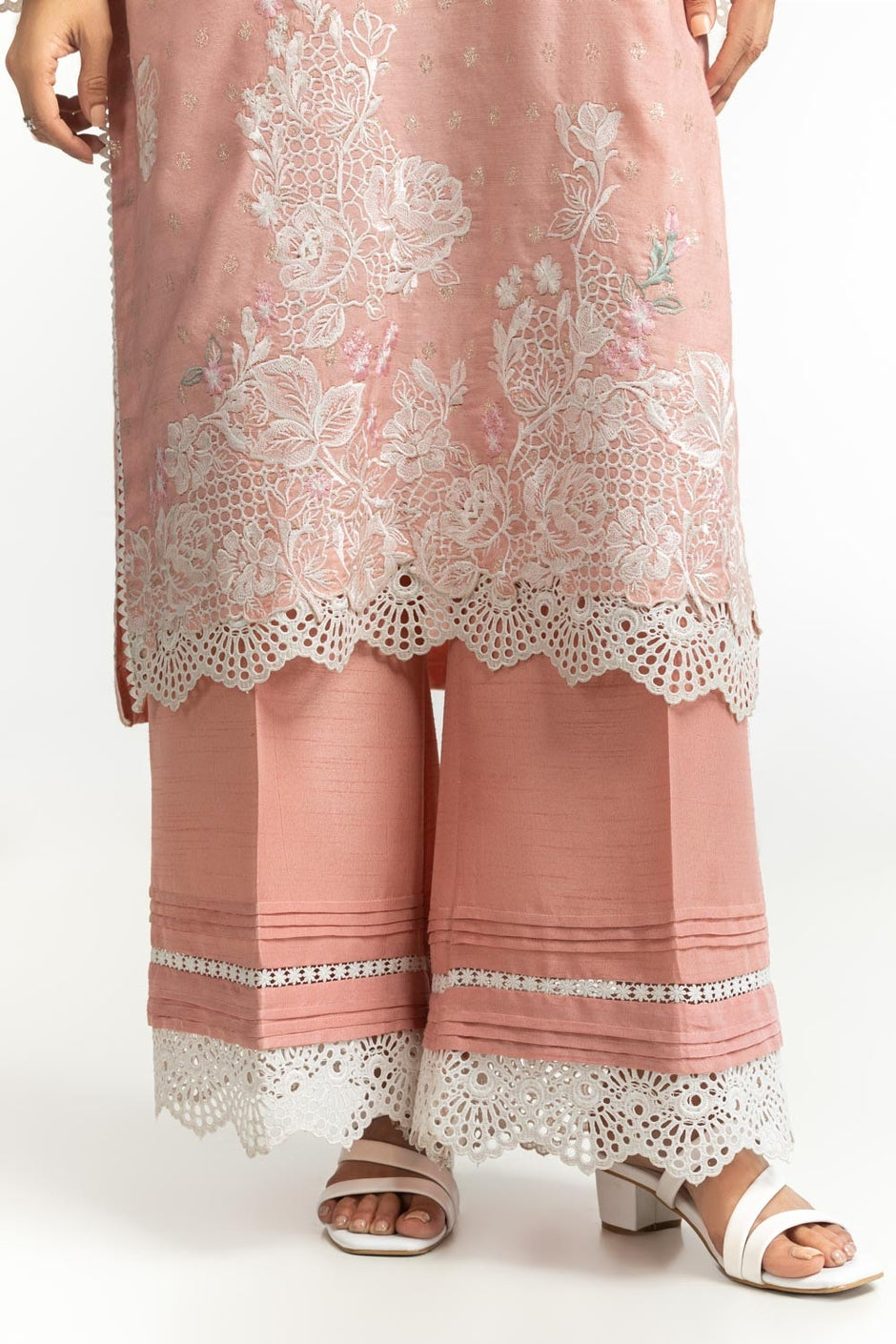Lurex Jacquard Embroidered Shirt And Trouser