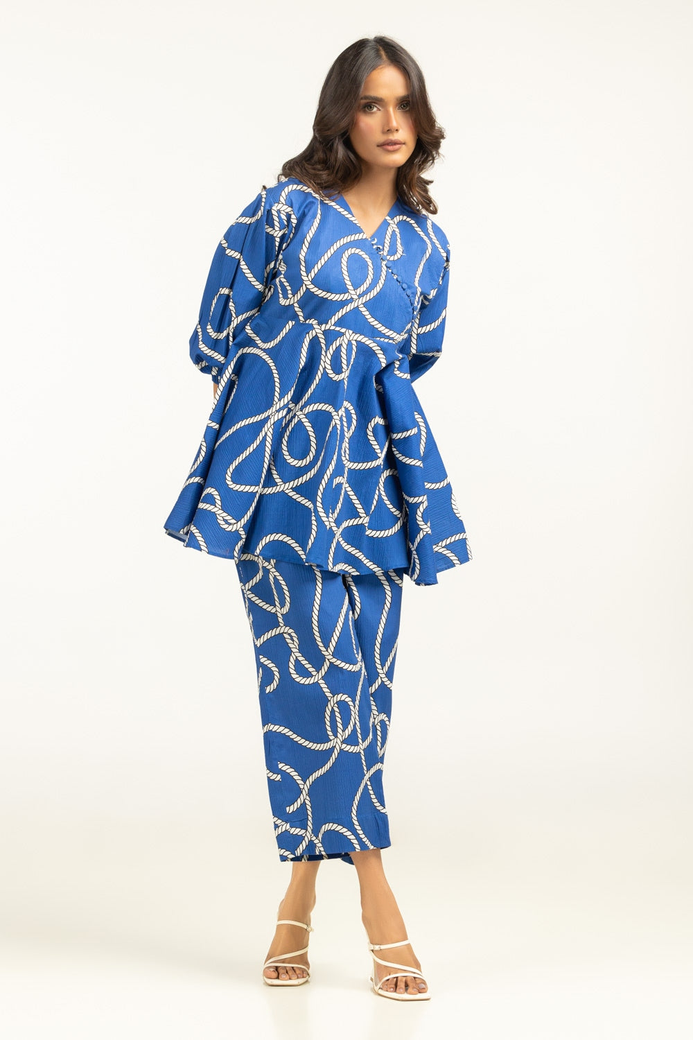 Ripple crinkle Printed Co-Ord Set IPST-44761