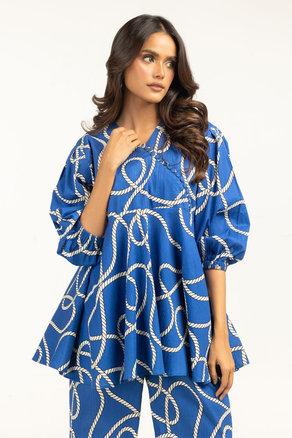 Ripple crinkle Printed Co-Ord Set IPST-44761