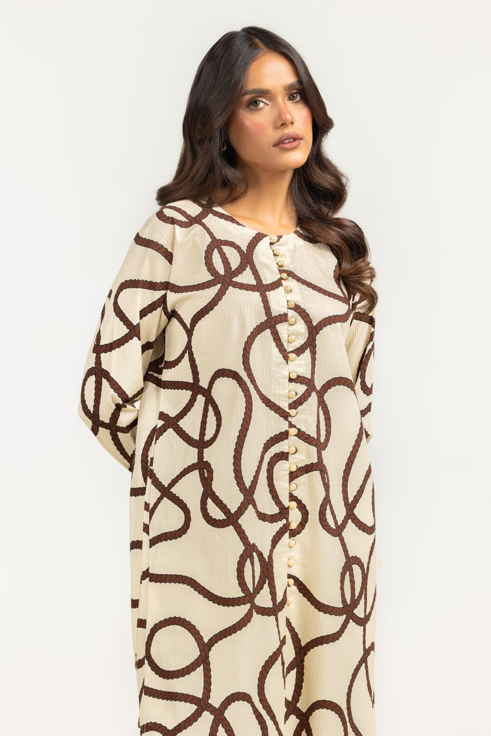 Ripple crinkle Printed Co-Ord Set IPST-44936