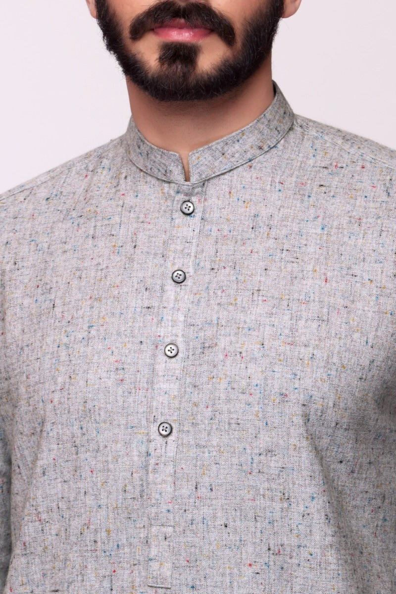 Grey Bannu Donigal Unstitched Fabric