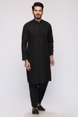 Black TRIBAL IKAT Unstitched Fabric